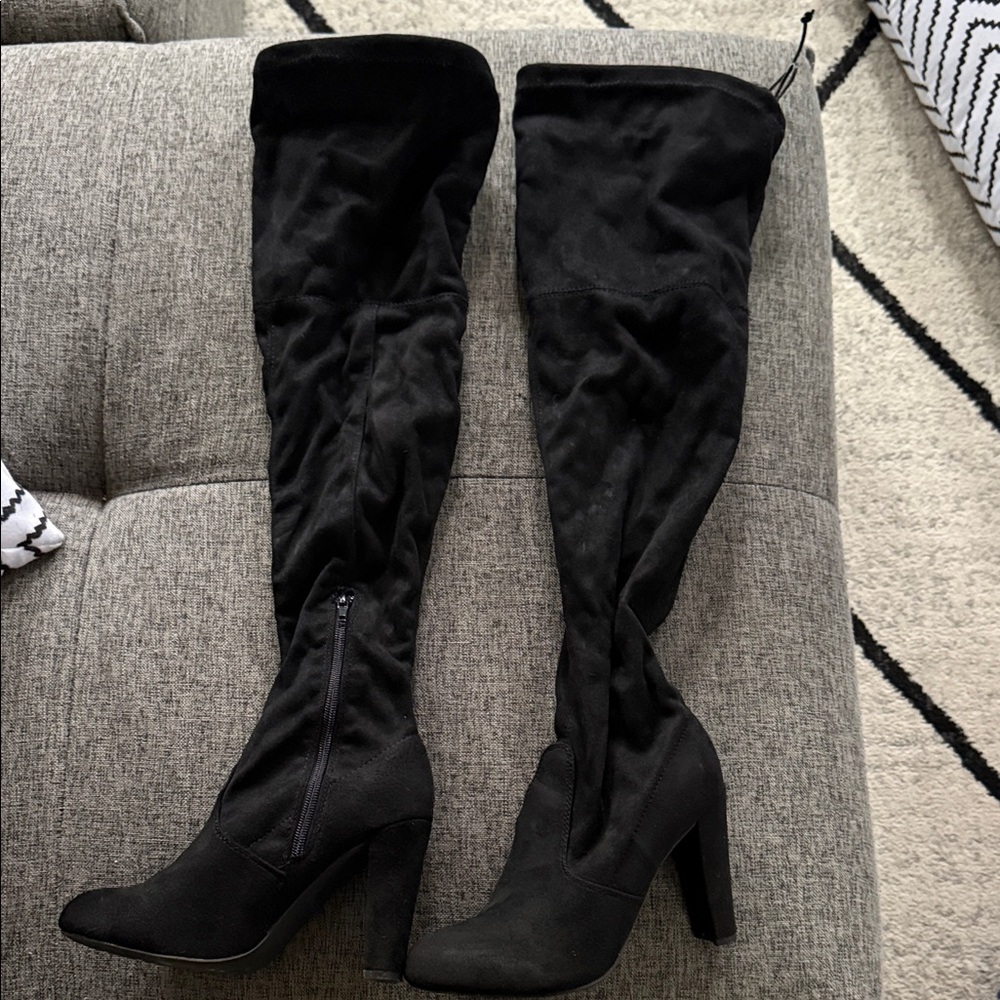 Black Over-the-Knee Women's Boots